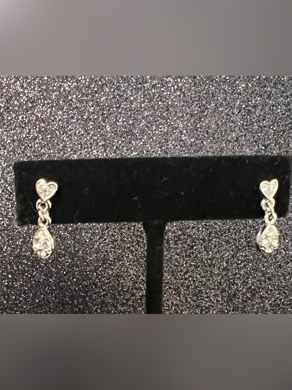 Swarovski heart drop earrings